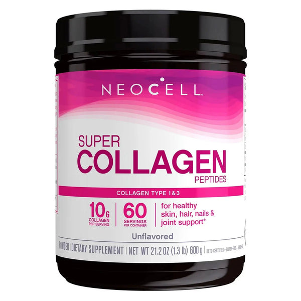 NeoCell Super Collagen Peptides, Unflavored Powder, Collagen Type 1 & 3 (600 g)

