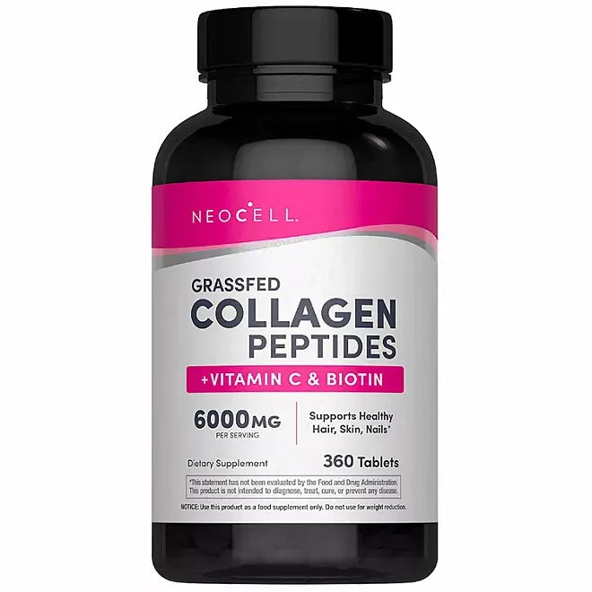Neocell Grassfed Collagen Peptides supplement bottle on a white background
