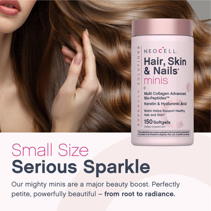 NeoCell Hair Skin and Nails Vitamins with Collagen | 150 Softgels