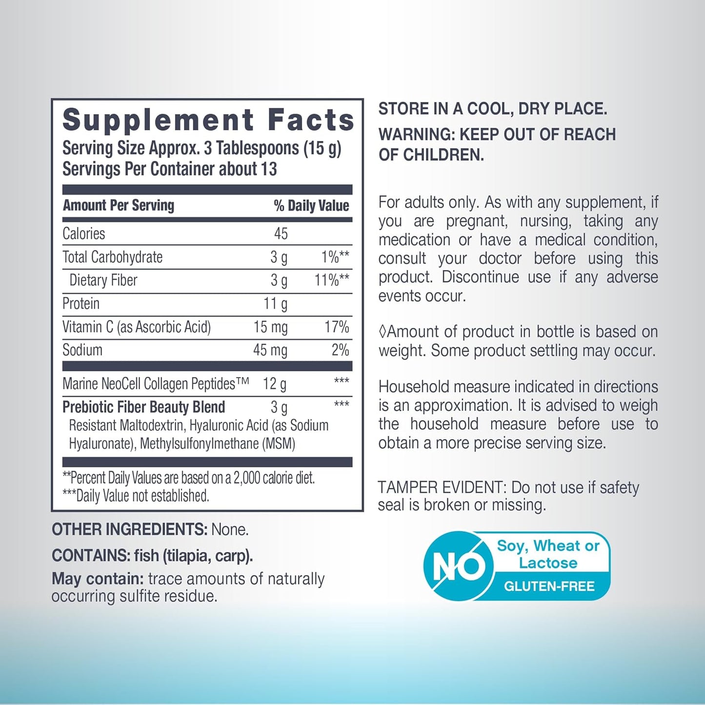 NeoCell Marine Collagen Peptides Powder
