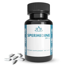 New World Health Pure Spermidine 20mg Supplement - High Potency Fast Absorption - Anti-Aging Fertility and Reproductive Health Support for Men Women - 60 Tablets - Non-GMO, Gluten-Free
