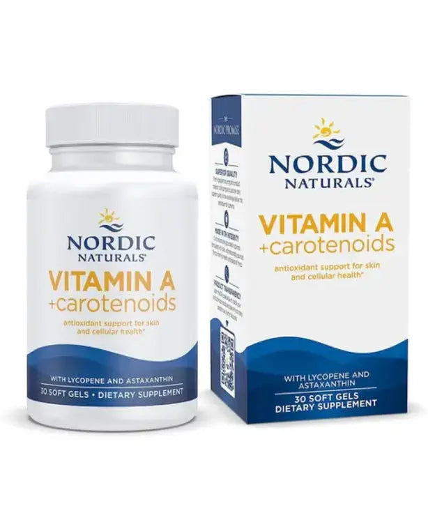 Nordic Naturals Vitamin A + Carotenoids, Unflavored - 30 Soft Gels - Lycopene & Astaxanthin - Supports Skin, Cellular Health - Non-GMO - 30 Servings
