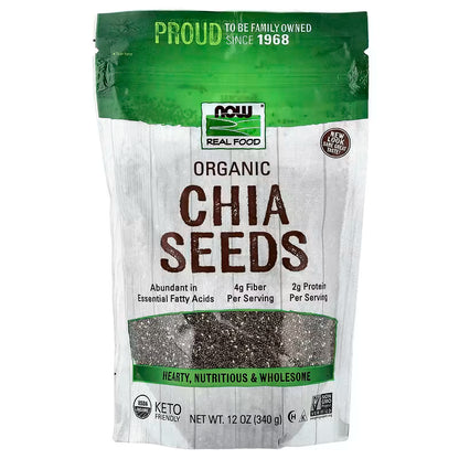 NOW Foods Organic Chia Seeds, 12 oz (340 g)