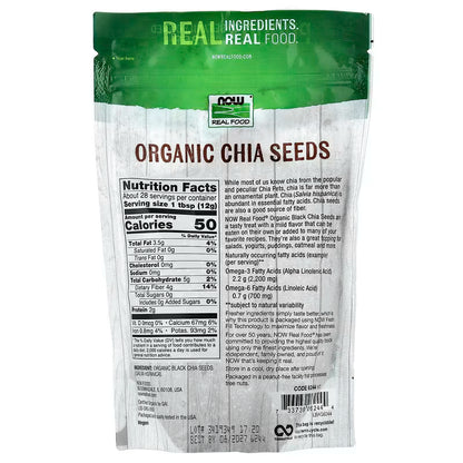 NOW Foods Organic Chia Seeds, 12 oz (340 g)