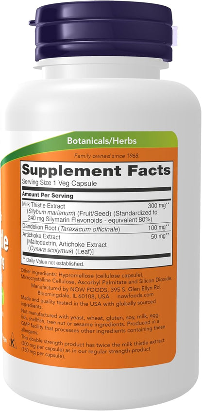 NOW Foods Supplements, Silymarin Milk Thistle Extract 300 mg, 100 Veg Capsules