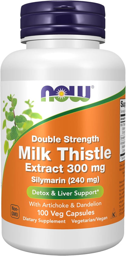NOW Foods Supplements, Silymarin Milk Thistle Extract 300 mg, 100 Veg Capsules