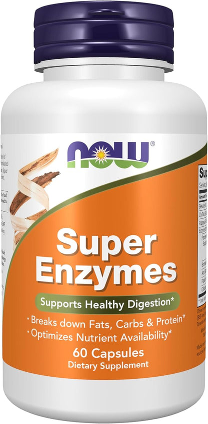NOW Supplements, Super Enzymes, Formulated with Bromelain, Ox Bile, Pancreatin and Papain, Super Enzymes