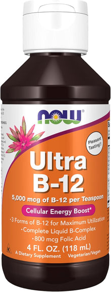 NOW Foods Supplements, Ultra B-12, Liquid, 800 mcg