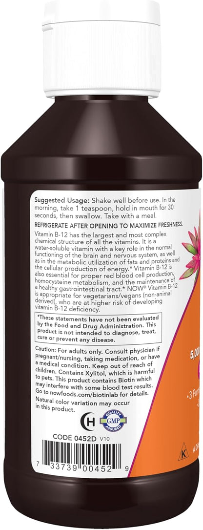 NOW Foods Supplements, Ultra B-12, Liquid, 800 mcg