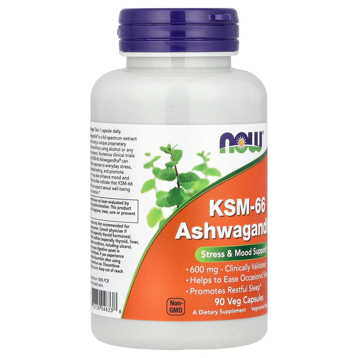 NOW Foods, KSM-66 Ashwagandha®, 600 mg, 90 Veg Capsules