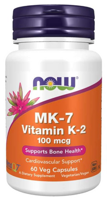 Now Foods Vitamin K-2 (MK7) Veg Capsules, 100 mcg, 60 Count