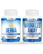 NutraPro Anti Wrinkles and Fine Lines Skin Vitamins + Derma Skin Supplement for Hydrated, Glowing Skin
