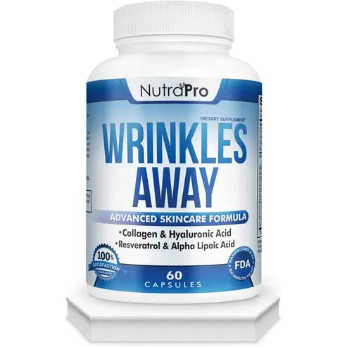 Nutra Pro Anti-Wrinkle and Ageless Skin Vitamins - Dermal Repair Complex for Skin Repair with Collagen & Resveratrol & Alpha - Lipoic Acid & Hyaluronic Acid Supplement to Renew Skin

