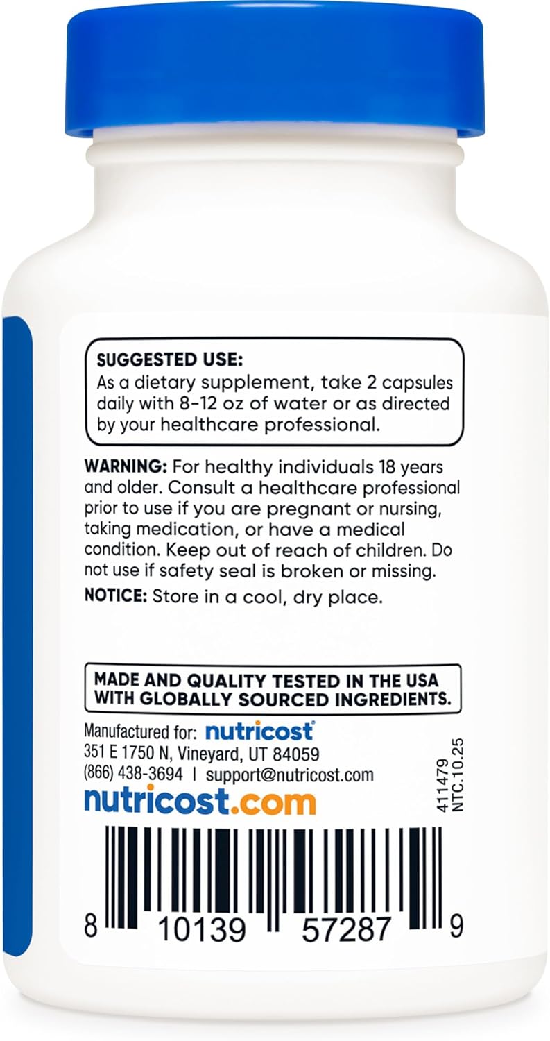 Nutricost Berberine HCl 1200mg , 60 Vegetarian Capsules