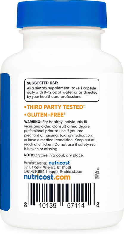 Nutricost Lactoferrin Capsules (60 Capsules, 300mg)