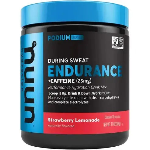 Nuun Endurance | Workout Support | Electrolytes & Carbohydrates (Strawberry Lemonade, 16 Servings - Canister)
