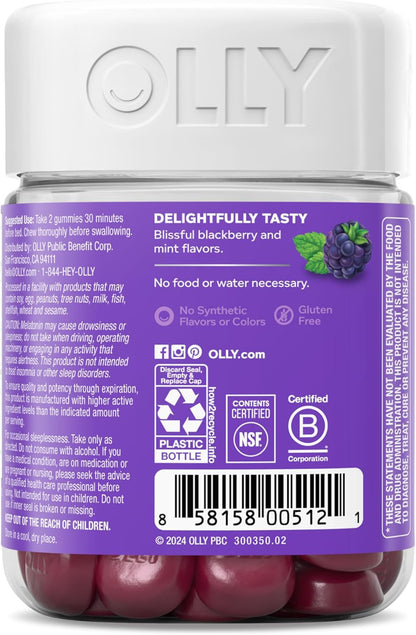 OLLY Restful Sleep Gummy Supplement with Melatonin & L-Theanine