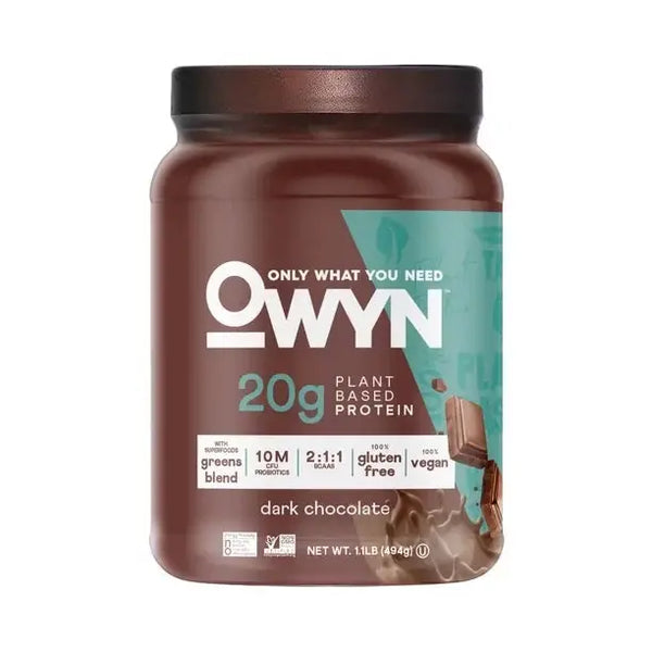 OWYN Only What You Need Plant-Based Protein Powder, Dark Chocolate,
