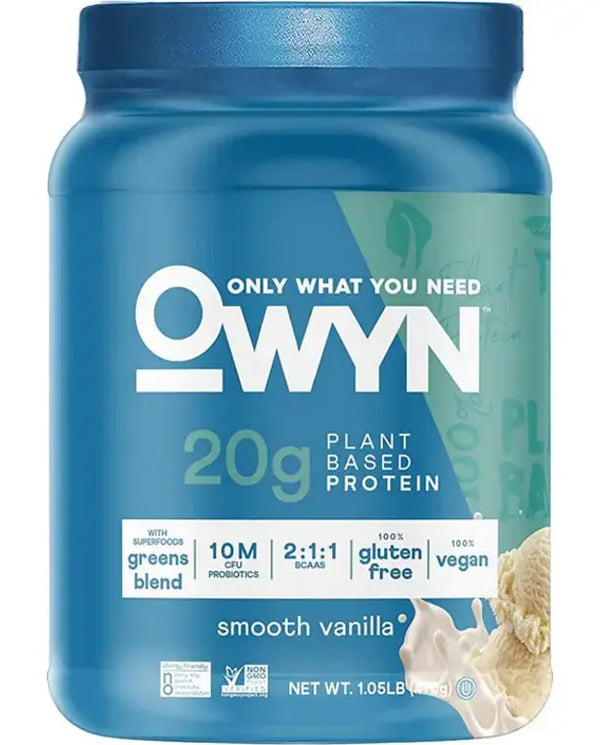 OWYN Only What You Need Plant-Based Protein Powder, Smooth Vanilla, 1.05 lbs
