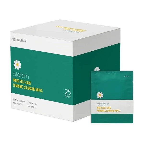Oldam Feminine Flushable Wipes:100% Vegan, pH-Balanced, Moisturizers & Essential Oils, Sensitive Skin, Alcohol & Paraben Free, Eco-Friendly, and Ultra-Soft (Total 25 Individually Wrapped)
