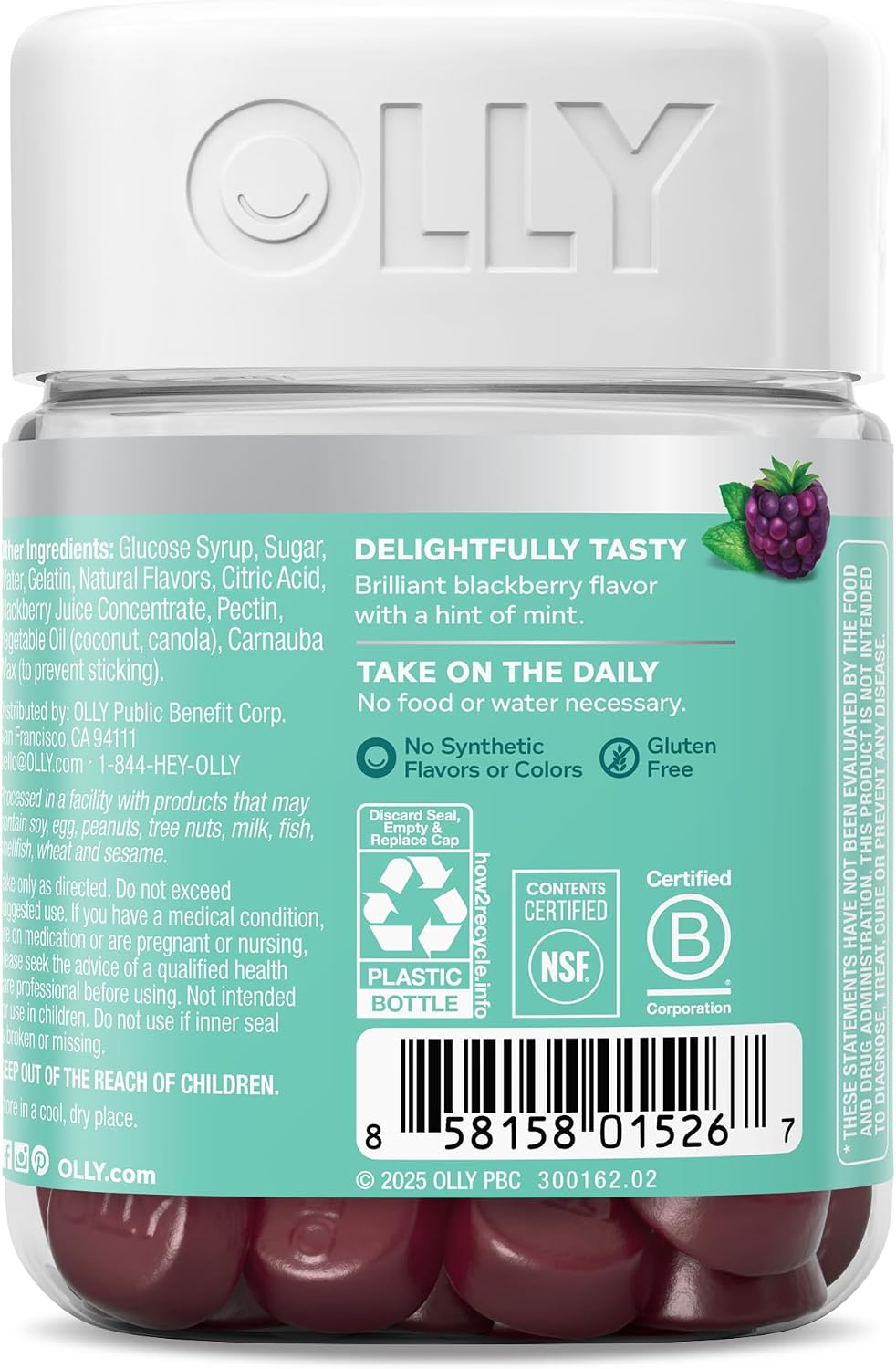 OLLY Flawless Complexion Healthy Skin Support, 300 mcg Vitamin A - 50 Count
