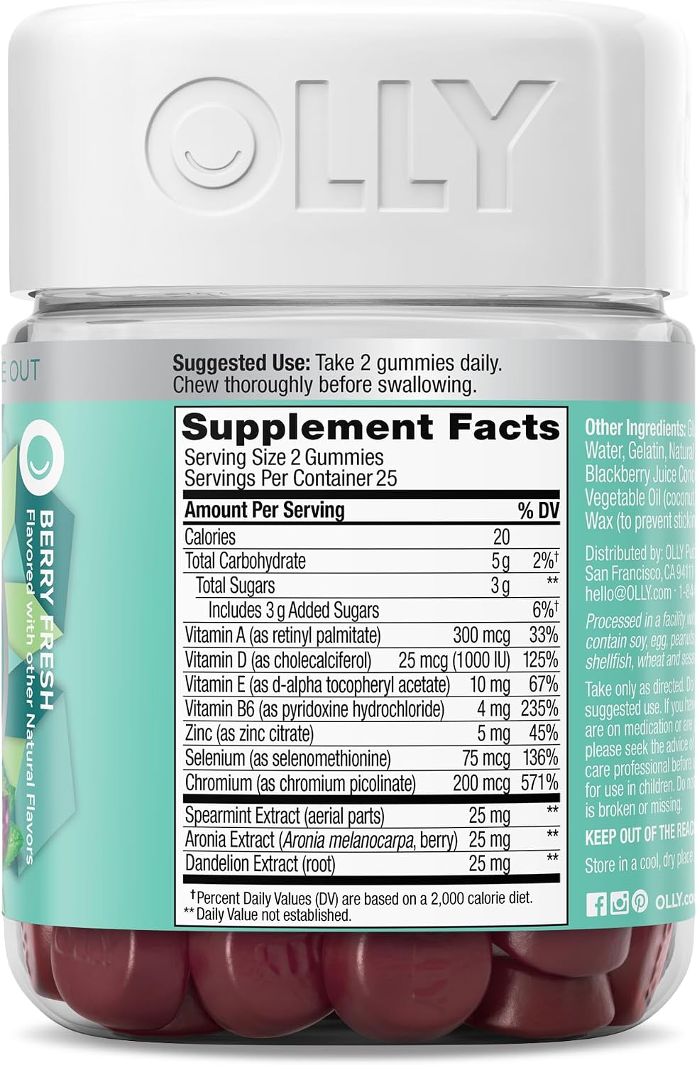 OLLY Flawless Complexion Healthy Skin Support, 300 mcg Vitamin A - 50 Count