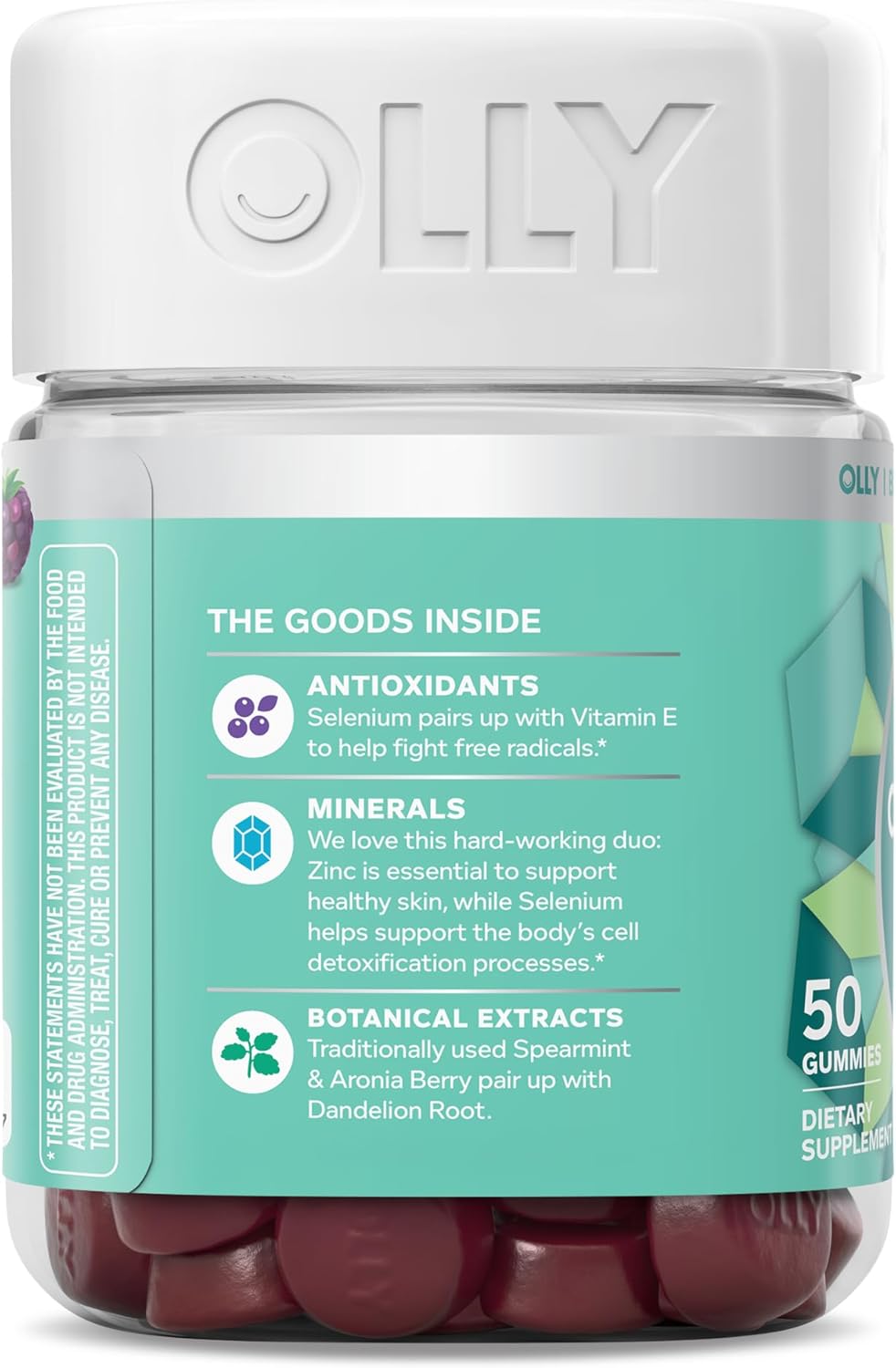 OLLY Flawless Complexion Healthy Skin Support, 300 mcg Vitamin A - 50 Count