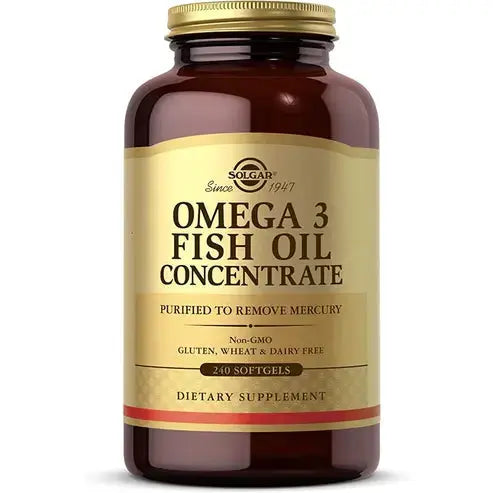 Omega-3 Fish Oil Concentrate, 240 Softgels - Support for Cardiovascular, Joint & Brain Health - Contains EPA & DHA Fatty Acids - Non GMO, Gluten/ Dairy Free - 120 Servings
