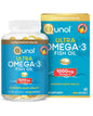 Omega 3 Fish Oil Mini Softgels, 1000mg Ultra Pure Fish Oil, Heart Health Support, Omega 3 DHA Supplements, Lemon Flavor
