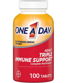 One A Day Adult Triple Immune Support* Complete Multivitamin, Supplement with Vitamins C, Vitamin D, & Zinc, 100 Count
