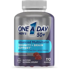 One A Day Men’s 50+ Gummies, Advanced Multivitamin For Men with Brain Support and Immunity Support, Vitamins For Men with Super 8 B Vitamin Complex, 110 Count
