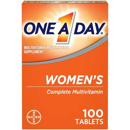 One A Day Women’s Multivitamin Supplement with Vitamin A, Vitamin C, Vitamin D, Vitamin E and Zinc for Immune Health Support, B12, Biotin, Calcium - 100 count
