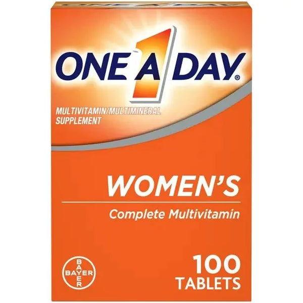 One A Day Women’s Multivitamin Supplement with Vitamin A, Vitamin C, Vitamin D, Vitamin E and Zinc for Immune Health Support, B12, Biotin, Calcium - 100 count
