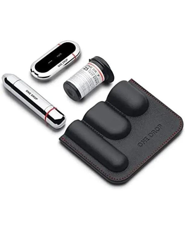 One Drop for Diabetes Starter Kit with Bluetooth-Enabled Glucose Meter, 1 Lancing Device, 33-Gauge Lancets (10 Count), Test Strips (25 Count)
