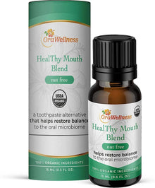 OraWellness Nut Free Healthy Mouth Blend Organic Toothpaste & Mouthwash Alternative Tooth Oil, Natural Mouth Rinse for Healthy Teeth & Gums for Women, Men and Kids, Pack of 1
