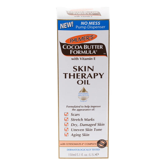 Palmer's Cocoa Butter Formula Skin Therapy Moisturizing Body Oil for Scars & Stretch Marks, Deep Body Moisturizer for Dry, Damaged Skin or Uneven Skin Tone, Skincare Oil with Vitamin E, 5.1 Ounces

