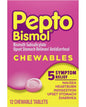 Pepto Bismol Chewable Tablets for Nausea, Heartburn, Indigestion, Upset Stomach, and Diarrhea - 5 Symptom Fast Relief, Original Flavor 12 ct
