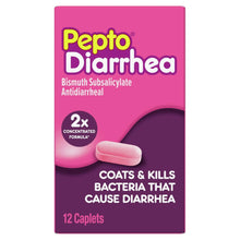 Pepto Bismol Diarrhea Caplets, Fast Anti Diarrhea Relief, over-the-Counter Medicine, 12 Caplets
