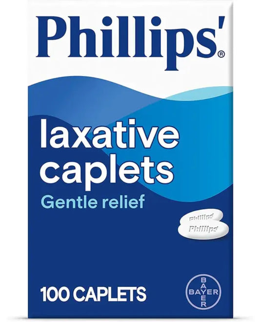 Philips' Laxative Magnesium Caplets, 100 count, Stimulant & Cramp Free Constipation Relief
