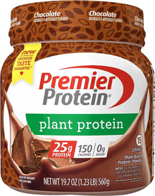 Premier Protein Powder Plant Protein, Chocolate, 25g Plant-Based Protein, 0g Sugar, Gluten Free, No Soy or Dairy Ingredients, 15 Servings Visit the Premier Protein Store
