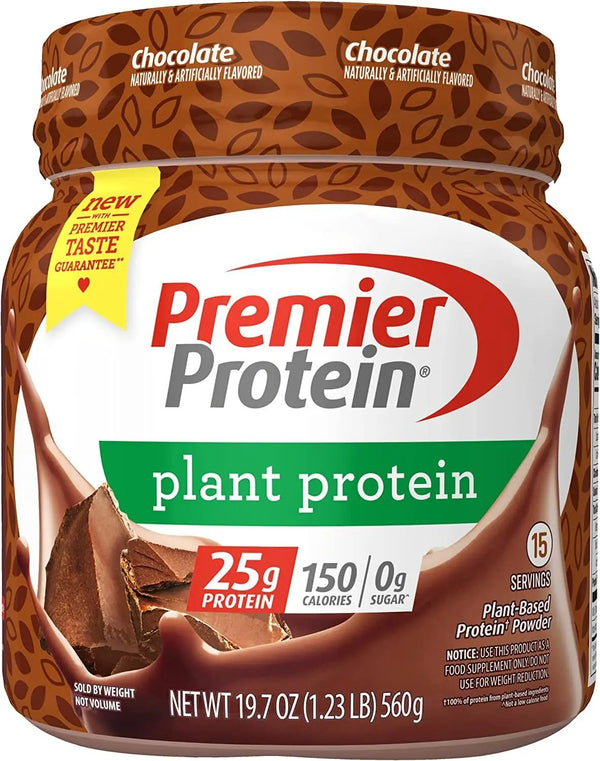 Premier Protein Powder Plant Protein, Chocolate, 25g Plant-Based Protein, 0g Sugar, Gluten Free, No Soy or Dairy Ingredients, 15 Servings Visit the Premier Protein Store
