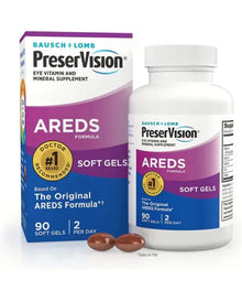 PreserVision AREDS Eye Vitamin & Mineral Supplement, Contains Vitamin C, A, E, Zinc & Copper, 90 Softgels
