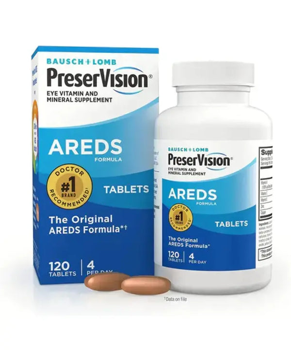 PreserVision Vitamin and Mineral Supplement Tablets, 120 Count Bottle (Pack of 2)
