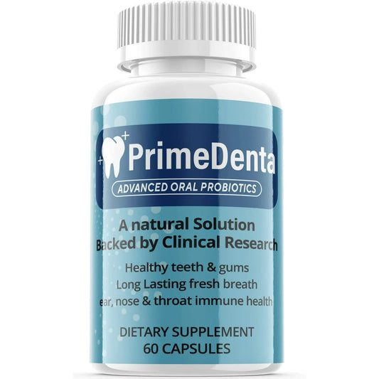 Prime Denta - Advanced Oral Probiotics Formula for Healthy Teeth and Gums, Fresh Breath, Ear, Nose, Throat, and Immune Health Supplement - 60 Capsules
