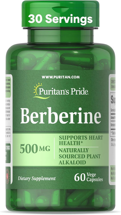 Puritan's Pride Berberine 500 mg, 60 Capsules