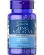Puritan's Pride Zinc for Acne a Mineral for Immune Sytem Health 100 Tablets
