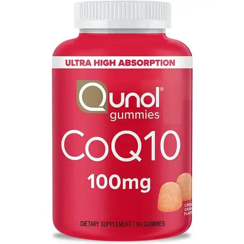 Qunol CoQ10 100mg, Delicious Gummy Supplements, Coenzyme Q10 Helps Support Heart Health, Vegan, Gluten Free, Ultra High Absorption - 90 Count
