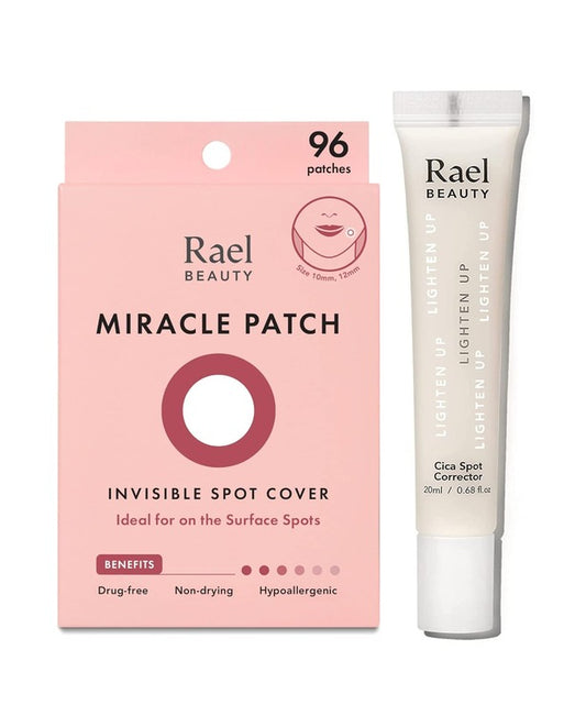 Rael Bundle - Invisible Spot Cover (96 Count) & Cica Spot Corrector Cream (0.68oz, 20ml)
