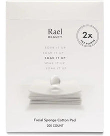 Rael Skin Care, Cotton Pads for Face - Facial Sponge Pads, Square Cotton Pads for Face Toner, Makeup Remover and Facial Cleansing, Lint Free, Soft and Thin, Rayon (200 Count)
