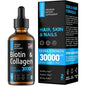 Raw Science's Liquid Collagen & Biotin Drops for Skin, Hair, & Nail Health for Women & Men
